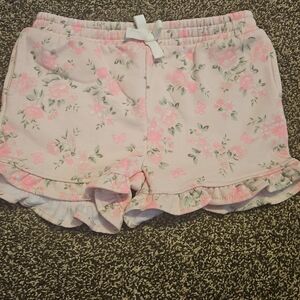 Pink Floral Ruffle Sleep Shorts